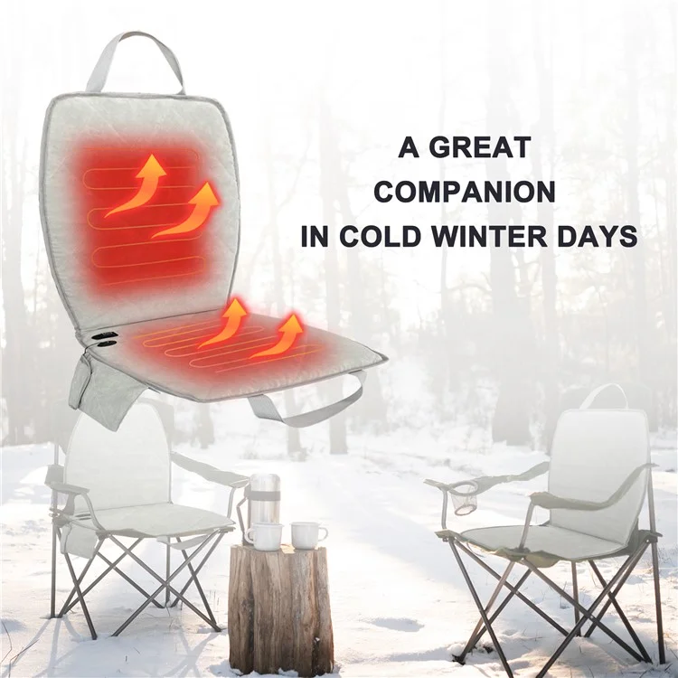 MYDAYS OUTDOOR 850230 Cuscino Riscaldato Sedile Schienale Tappetino per Pesca Campeggio all'Aperto
