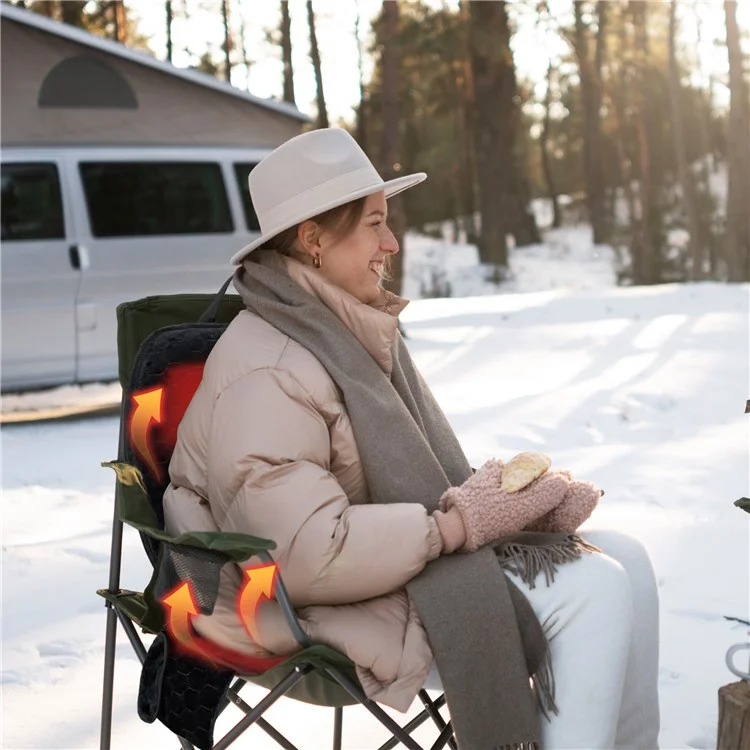MYDAYS OUTDOOR 850201 Crystal Velvet 3 Gears Electric Heating Seat Cushion für Outdoor-Veranstaltungen (ohne Powerbank)
