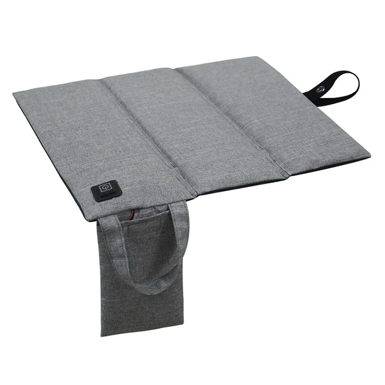 Cold Winter Outdoor Heated Seat Cushion Tri-Fold Seat Mat - Light Grey