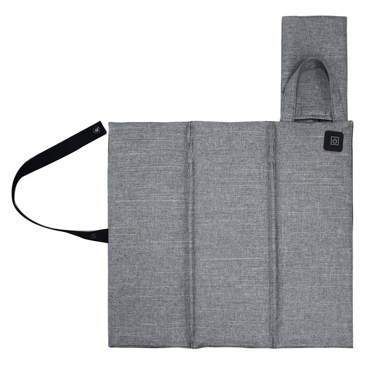 Cold Winter Outdoor Heated Seat Cushion Tri-Fold Seat Mat - Light Grey