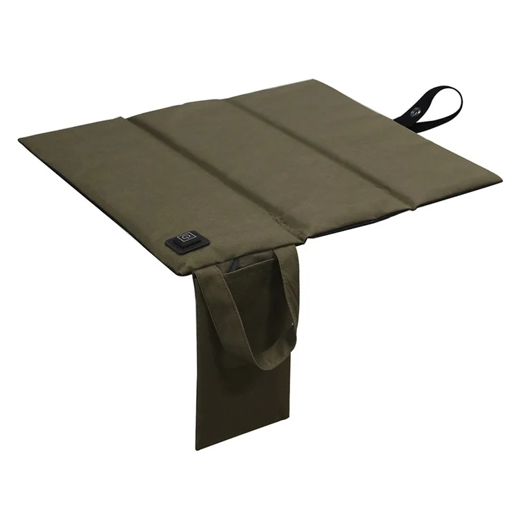 Cold Winter Outdoor Heated Seat Cushion Tri-Fold Seat Mat - Army Green