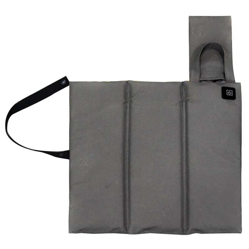 Cold Winter Outdoor Heated Seat Cushion Tri-Fold Seat Mat - Dark Grey