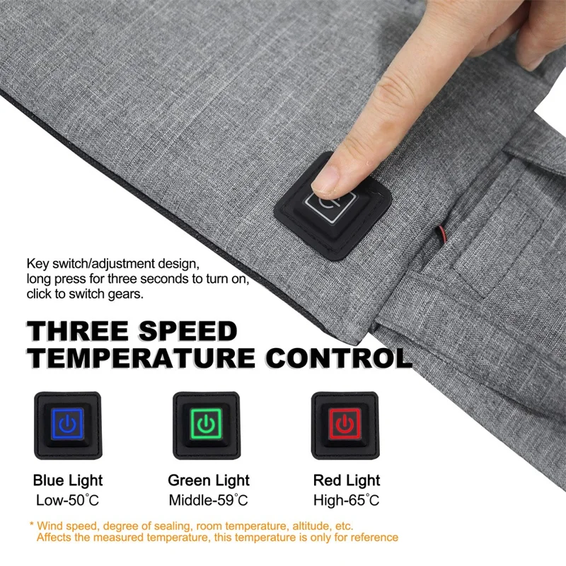 Cold Winter Outdoor Heated Seat Cushion Tri-Fold Seat Mat - Dark Grey