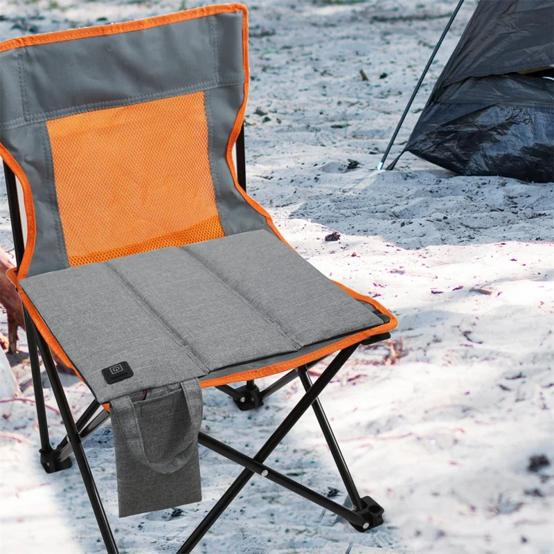 Cold Winter Outdoor Heated Seat Cushion Tri-Fold Seat Mat - Dark Grey