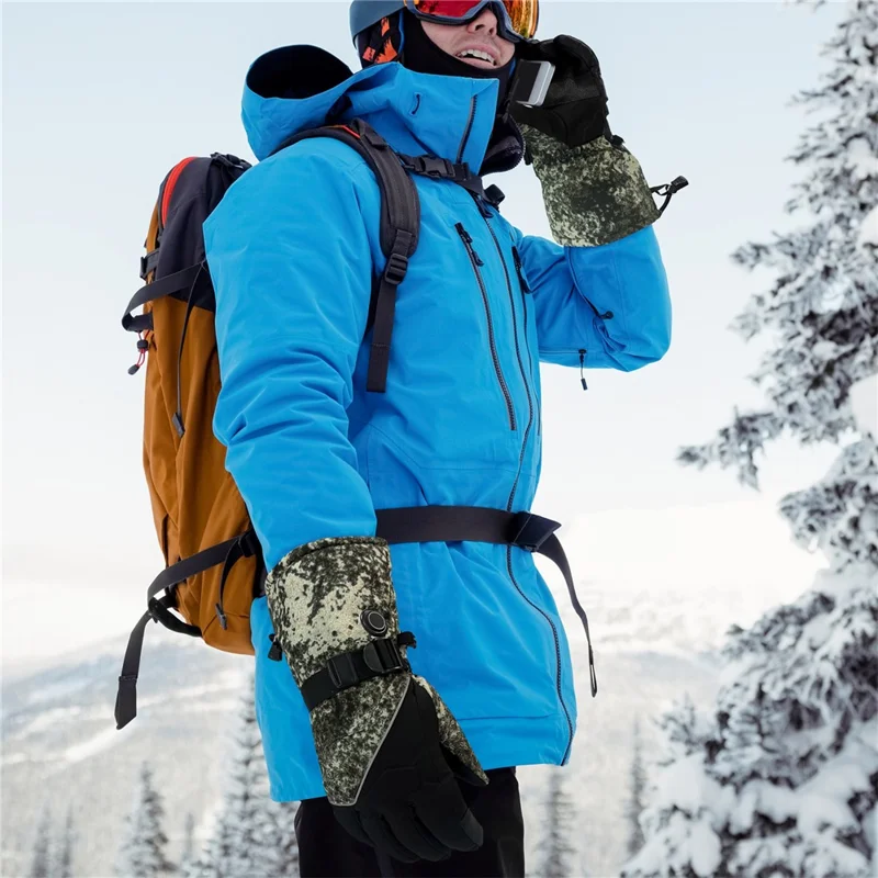 1 Pair Portable Electric Heated Gloves Winter Thermal Touchscreen Function Hand Warmer - Style C