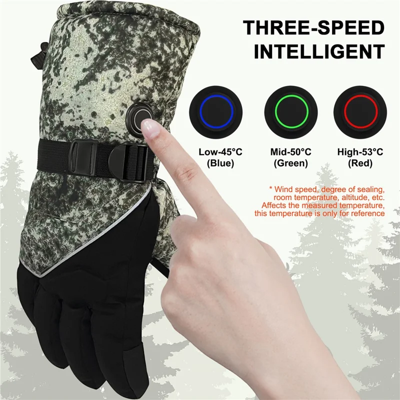 1 Pair Portable Electric Heated Gloves Winter Thermal Touchscreen Function Hand Warmer - Style C
