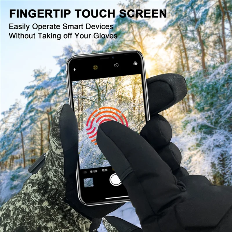 1 Pair Portable Electric Heated Gloves Winter Thermal Touchscreen Function Hand Warmer - Style C