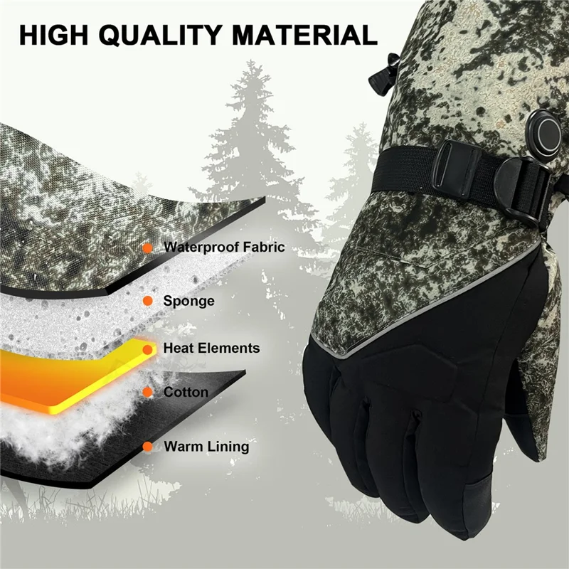 1 Pair Portable Electric Heated Gloves Winter Thermal Touchscreen Function Hand Warmer - Style C