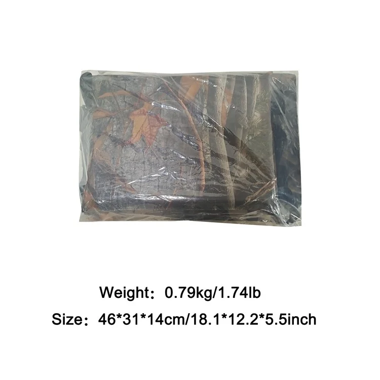 Outdoor Camping Jagd Elektrischer Heizstühle 600D Oxford-Gewebe+EPE Baum-Montageplatte Sitzkissen, 46x31x59 cm - Blatt-Tarnung