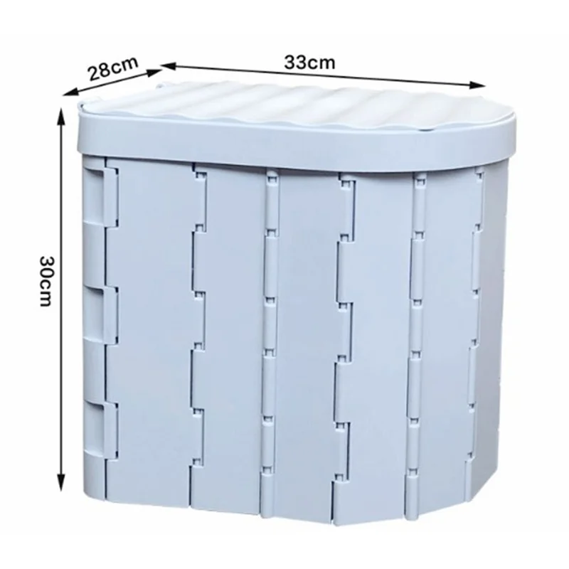 Portable Toilet for Camping Travel Toilet Commode Bucket with 12Pcs Garbage Bag  - Coffee