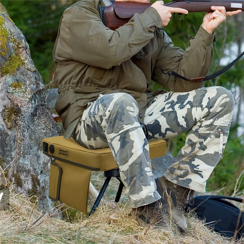 Coussin chauffant d'extérieur MYDAYS OUTDOOR 38x33x5cm (sans batterie) - Vert armée
