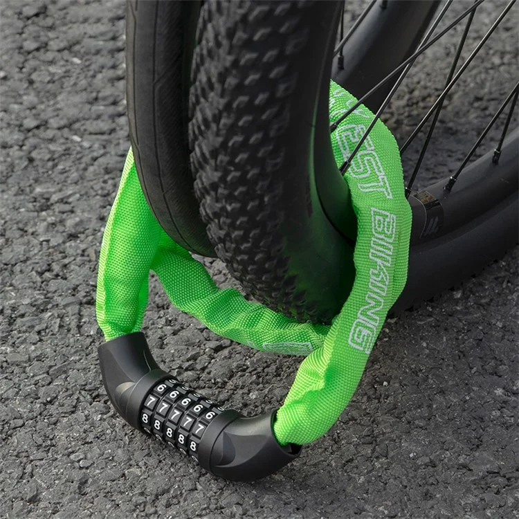 WEST BIKING YP0705119 Fahrradschloss mit Zahlencode gegen Diebstahl, 5-stellige Kombination für Mountainbike - Himmelblau