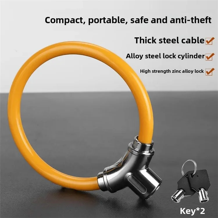GSG-302 Bike Ring Lock Mountain Road Bicycle Anti-Theft Security Lock - Orange