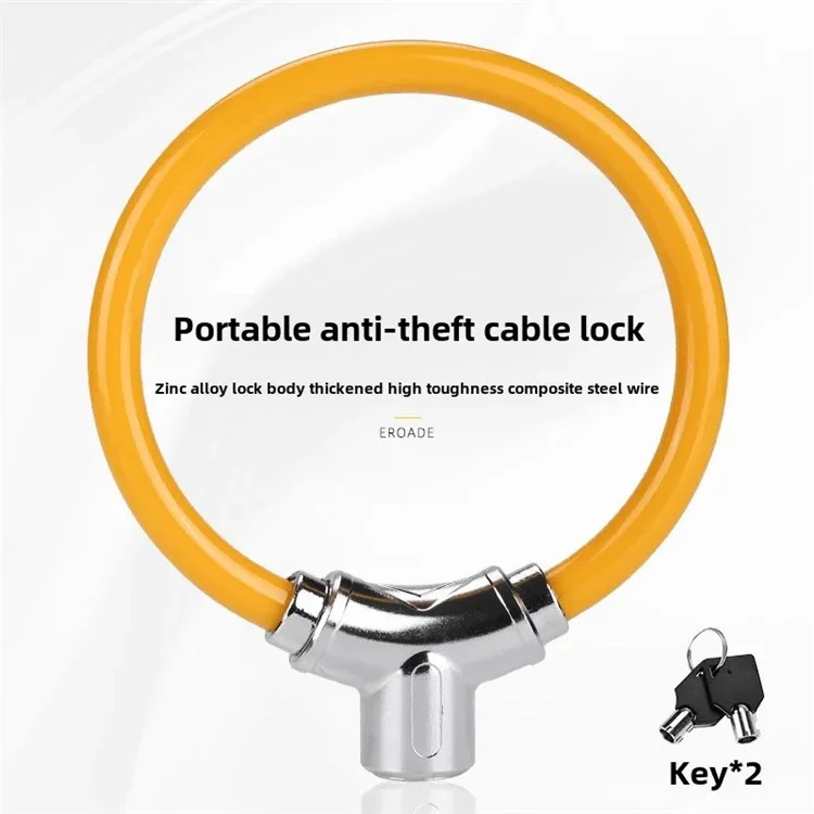 GSG-302 Bike Ring Lock Mountain Road Bicycle Anti-Theft Security Lock - Orange