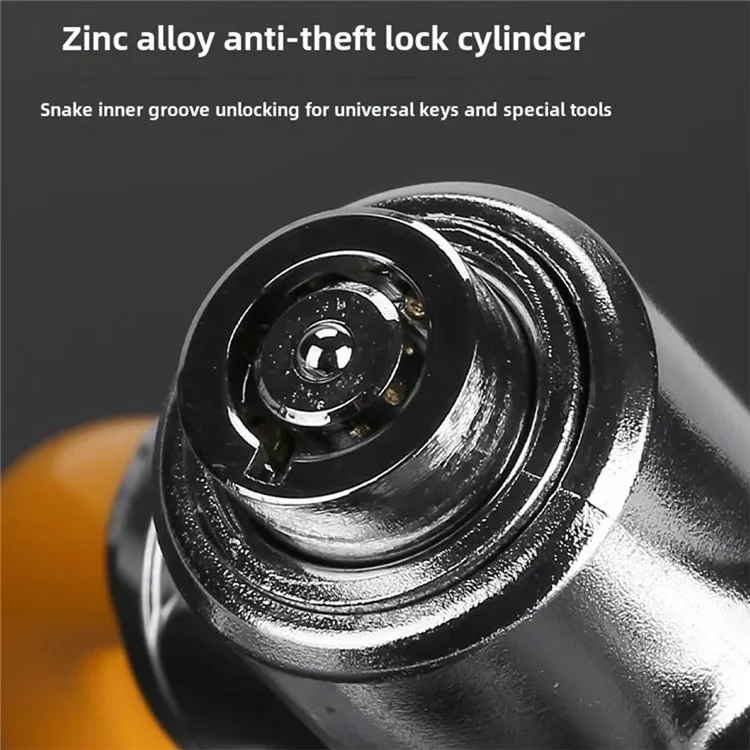 GSG-302 Bike Ring Lock Mountain Road Bicycle Anti-Theft Security Lock - Orange