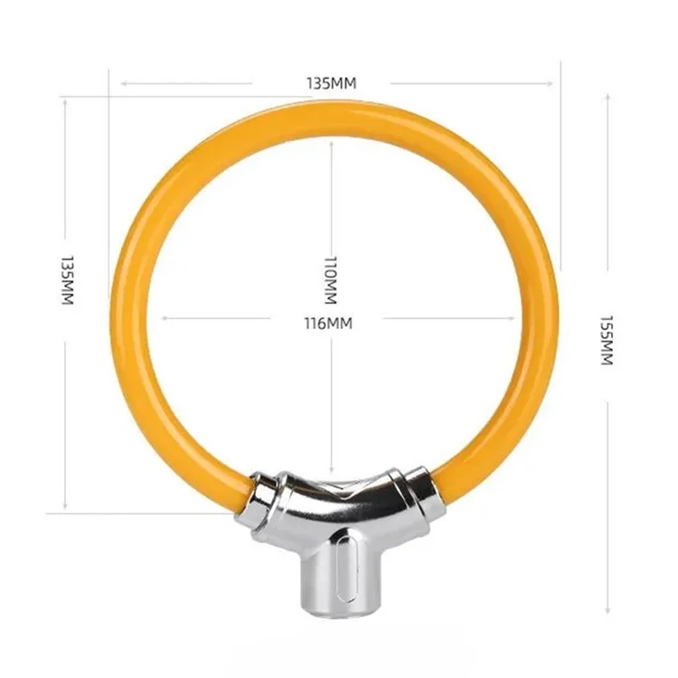GSG-302 Bike Ring Lock Mountain Road Bicycle Anti-Theft Security Lock - Orange