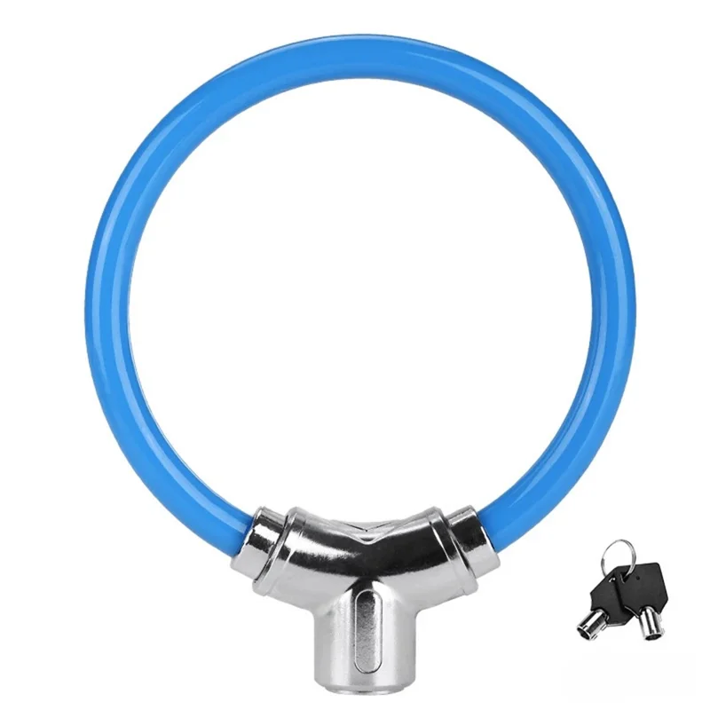 GSG-302 Bike Ring Lock Mountain Road Bicycle Anti-Theft Security Lock - Blue