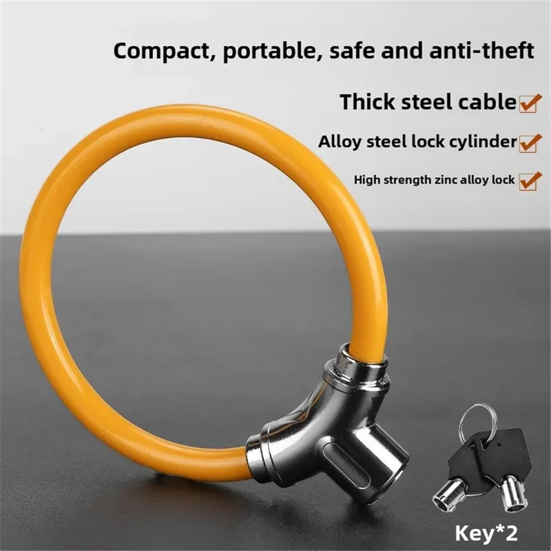 GSG-302 Bike Ring Lock Mountain Road Bicycle Anti-Theft Security Lock - Blue