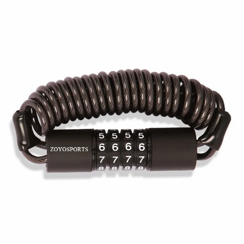ZOYOSPORTS ZY-546 150cm Bicycle Retractable Cable Lock Anti Theft Password Mini Chain Lock