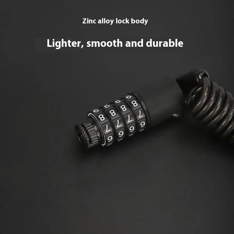 ZOYOSPORTS ZY-546 150cm Bicycle Retractable Cable Lock Anti Theft Password Mini Chain Lock