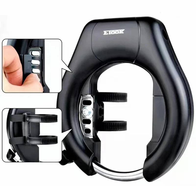 ET-418 Bicycle Heavy Duty Alloy Steel Horseshoe Lock Bikes Crab Claw Lock with 2 Keys