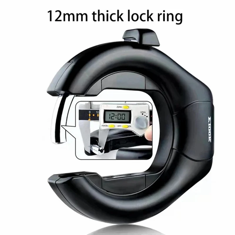 ET-418 Bicycle Heavy Duty Alloy Steel Horseshoe Lock Bikes Crab Claw Lock with 2 Keys