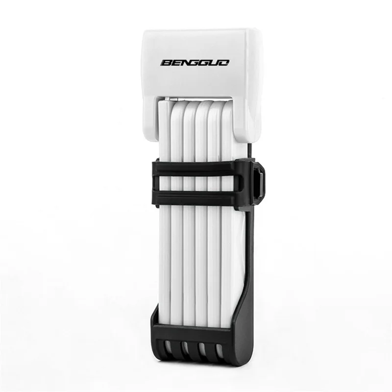 BENGGUO BG-0513 Alloy Steel + ABS Bike Lock 6 Section Folding Bicycle Motorcycle Anti Theft Security Lock - White