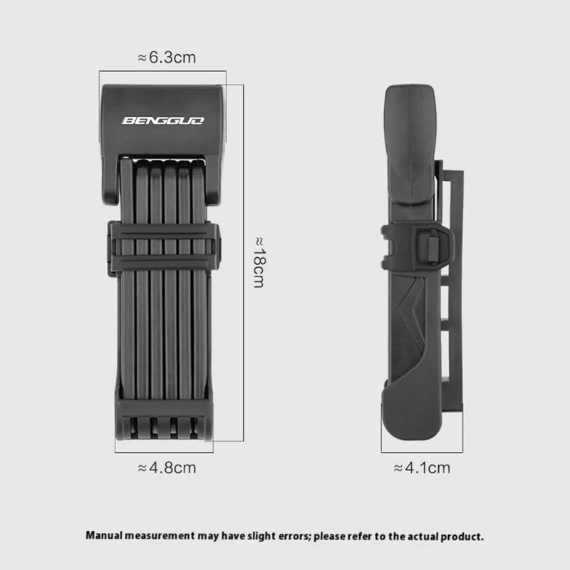 BENGGUO BG-0513 Alloy Steel + ABS Bike Lock 6 Section Folding Bicycle Motorcycle Anti Theft Security Lock - White