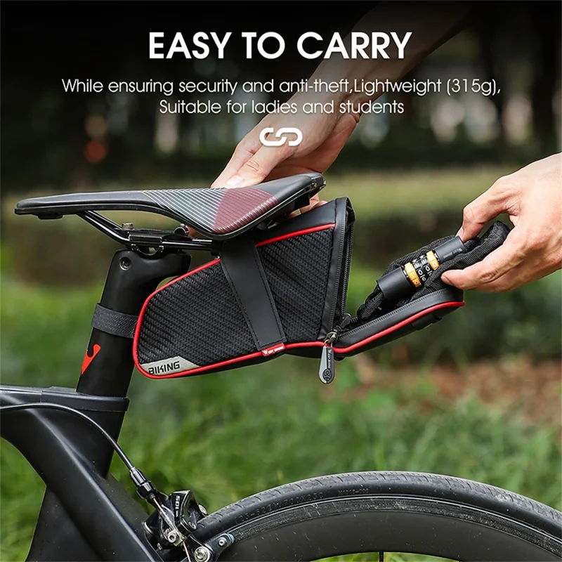 WEST BIKING Lucchetto per bicicletta a combinazione a 4 cifre per mountain bike e biciclette da strada, catena antifurto da 85 cm di lunghezza