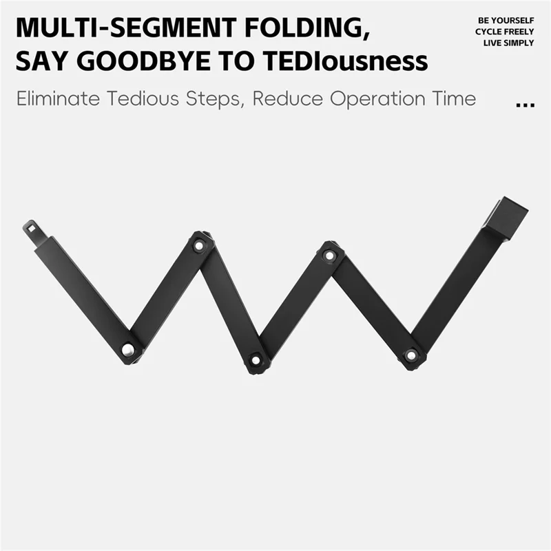 WEST BIKING YP0705123 For Bicycle Foldable Combination Lock Portable Anti Theft Security Lock for Mountain Road Bike