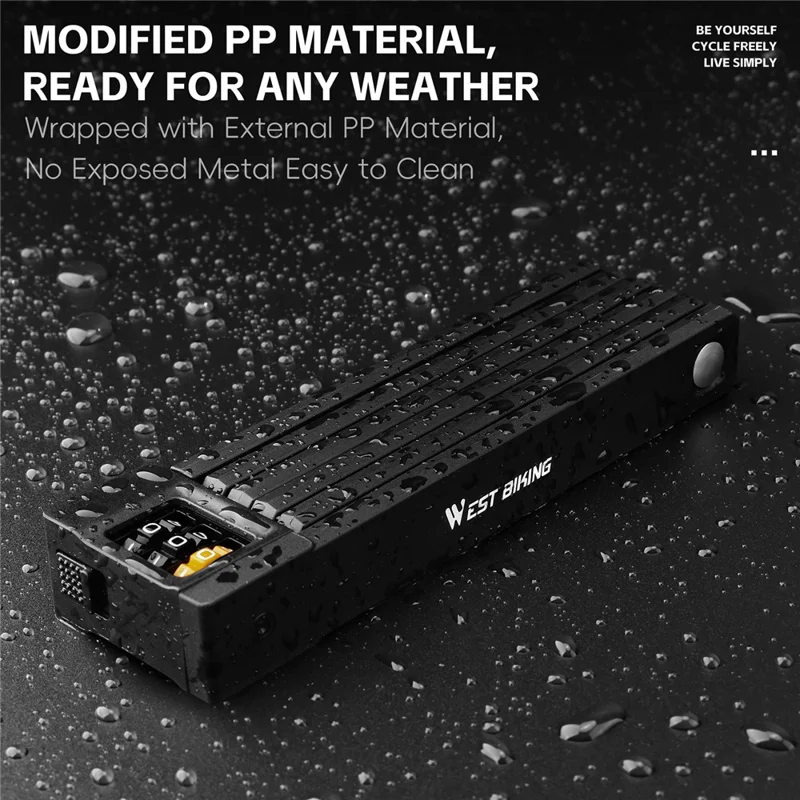 WEST BIKING YP0705123 For Bicycle Foldable Combination Lock Portable Anti Theft Security Lock for Mountain Road Bike