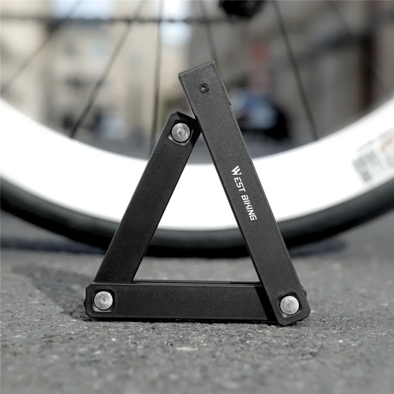 WEST BIKING YP0705123 For Bicycle Foldable Combination Lock Portable Anti Theft Security Lock for Mountain Road Bike