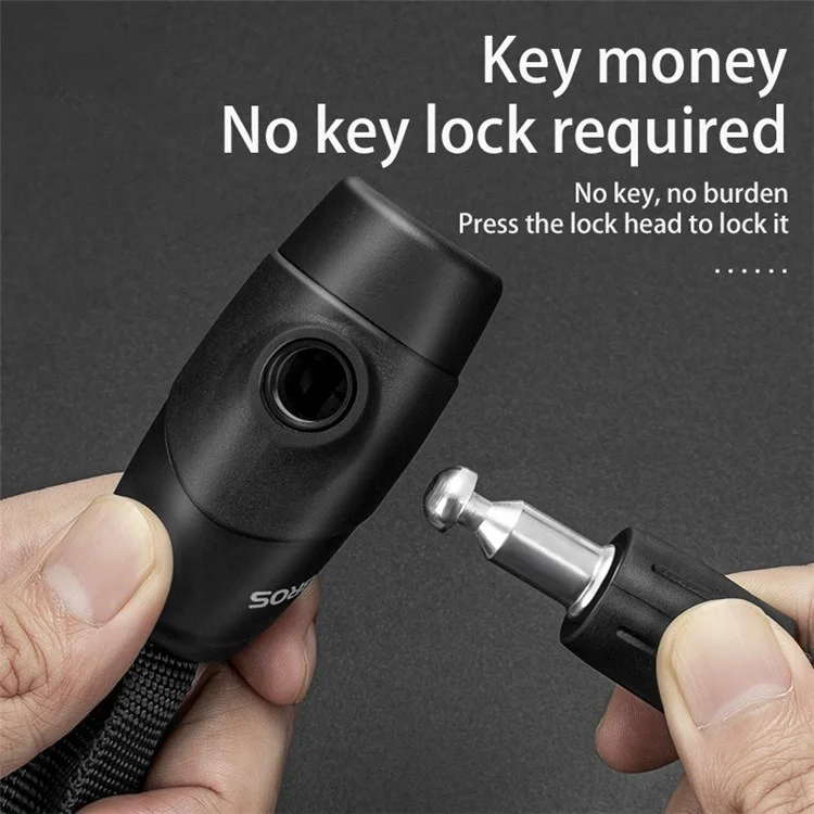 ROCKBROS Cadeados de Corrente para Bicicleta E-Bike Cadeados Pesados Antifurto com Chave de Cadeado de Corrente para Motocicleta, MTB, Porta, Portão, Cerca, Grade (Versão Chave 702) - Laranja