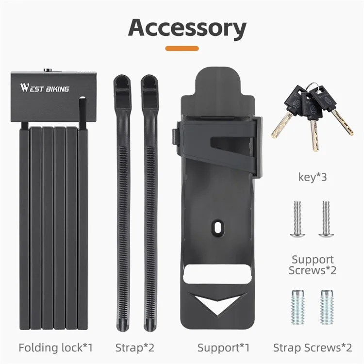 WEST BIKING YP0705096 Vélo Pliant Combinaison Serrure Anti-vol Vélo Serrure ART Certifié