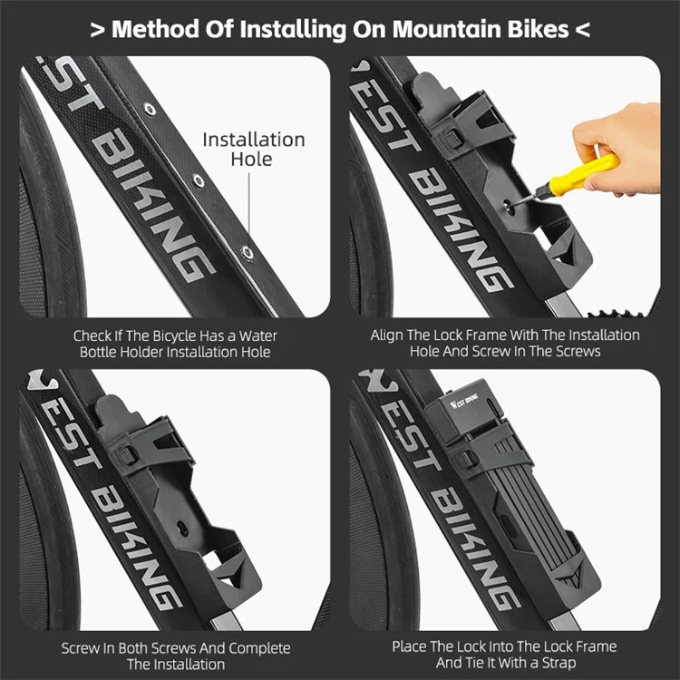 WEST BIKING YP0705096 Vélo Pliant Combinaison Serrure Anti-vol Vélo Serrure ART Certifié