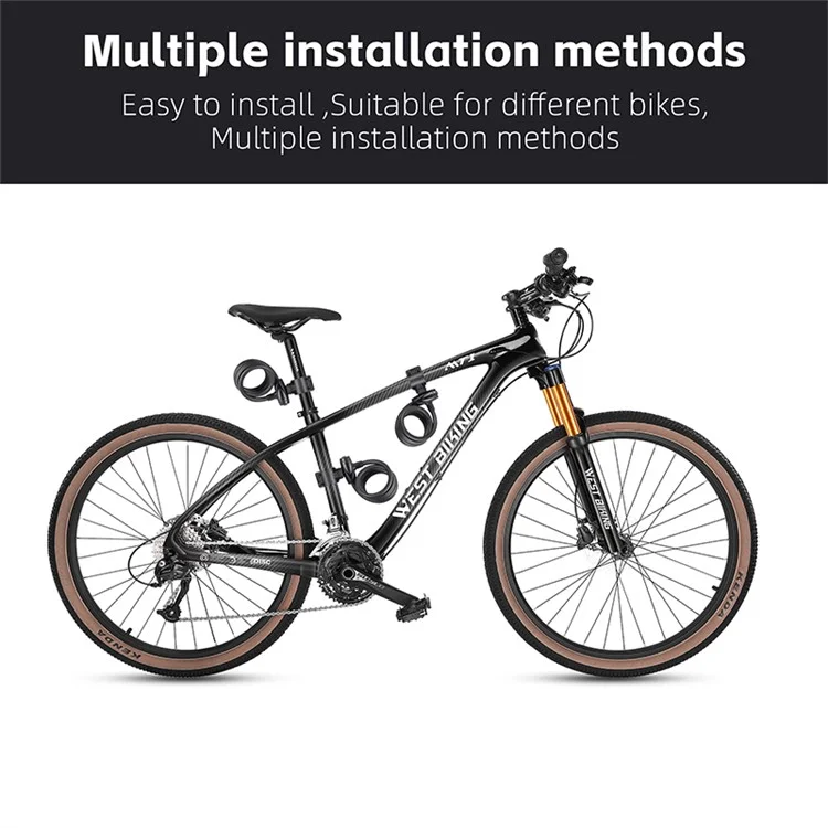 WEST BIKING YP0705099 Lucchetto antifurto per bicicletta 1.2m in acciaio anti-gelo