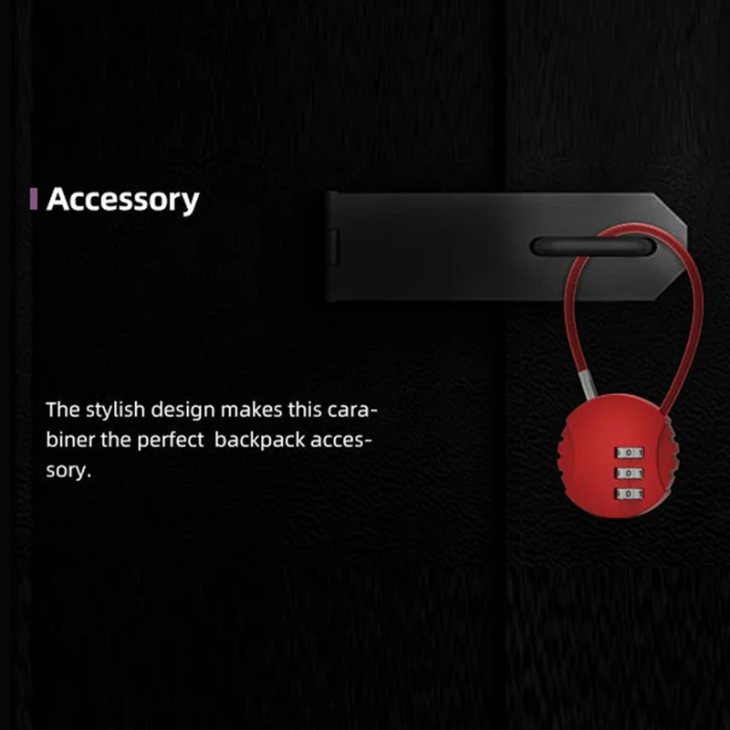 01U 40cm Mini 3-Digit Password Padlock Round Steel Wire Combination Lock for Backpack - Sapphire