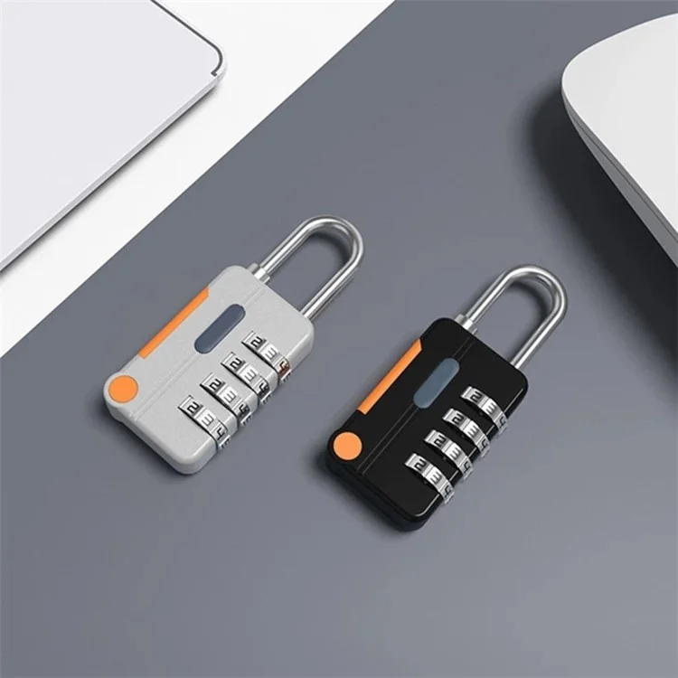 81H-4D Serrure combinaison en alliage de zinc 4 chiffres Cadenas pour valise Cadenas de gym Locker (Version standard) - Gris