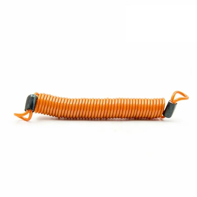 C25 1m Motorcycle Helmet Telescopic Steel Wire Luggage Suitcase Anti-theft Lock Security Steel Cable - Orange