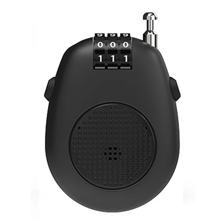 P40 Travel Luggage, Car, Snowmobile, Motorcycle Helmet Honeycomb Mesh Retractable Steel Wire Lock - Black