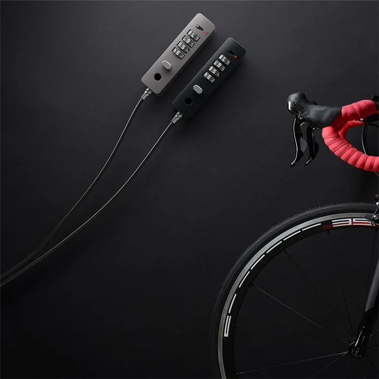 904T 30cm Bike Locks Cable 4 Digit Combination Anti-Theft Security Bicycle Lock - Blue