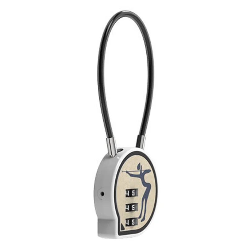 08U 3-Digit Security Suitcase Lock Chat Bubble Shape Zinc Alloy Padlock for Luggage Bag Case - Hunting