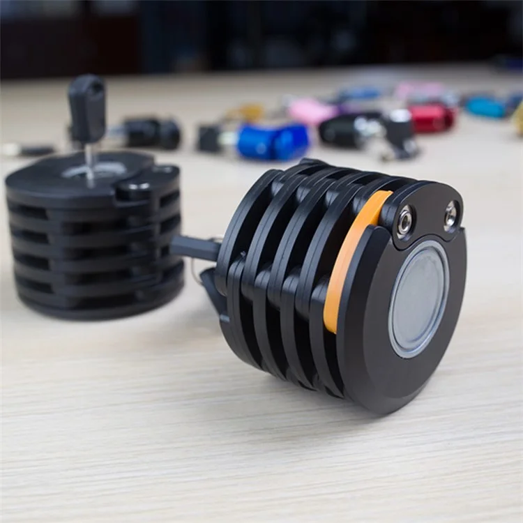 Trava de Bicicleta Elétrica BCL2 Dobrável - Cadeado Anti-roubo Mini Torre - Preto