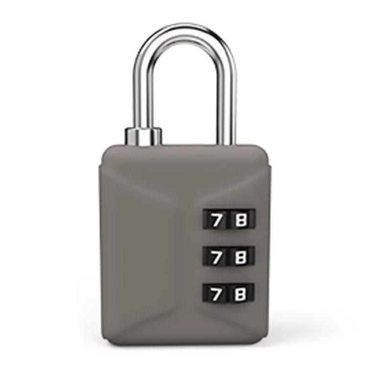 803A 3-digit Combination Lock Mini Password Padlock for Cabinet Suitcase Schoolbag - Beige Grey