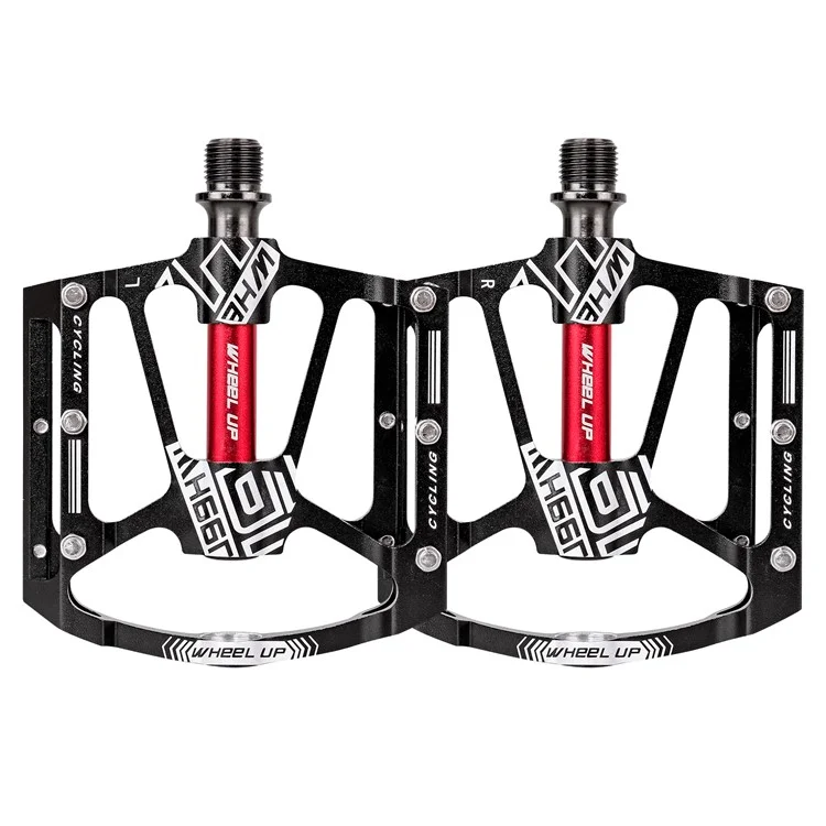 WHEEL UP 311 CNC Aleación de Aluminio Bicicleta Pedales Ciclismo Sellado Rodamiento Pedales Antideslizantes MTB Pedales de Bicicleta - Negro