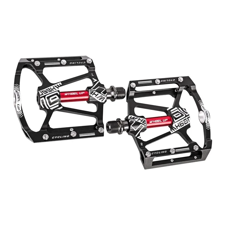 WHEEL UP 311 CNC Aleación de Aluminio Bicicleta Pedales Ciclismo Sellado Rodamiento Pedales Antideslizantes MTB Pedales de Bicicleta - Negro