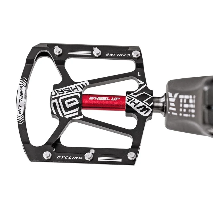 WHEEL UP 311 CNC Aleación de Aluminio Bicicleta Pedales Ciclismo Sellado Rodamiento Pedales Antideslizantes MTB Pedales de Bicicleta - Negro