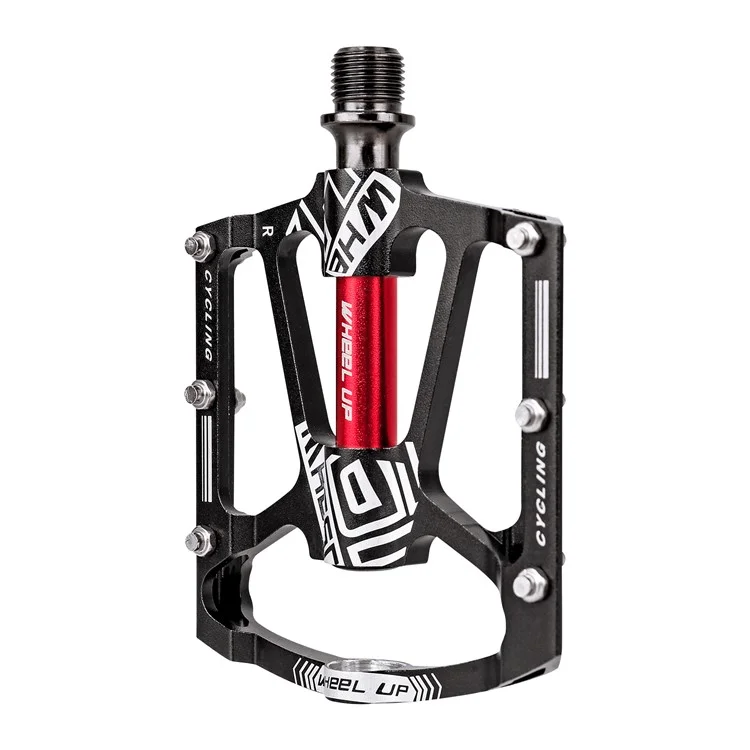 WHEEL UP 311 CNC Aleación de Aluminio Bicicleta Pedales Ciclismo Sellado Rodamiento Pedales Antideslizantes MTB Pedales de Bicicleta - Negro