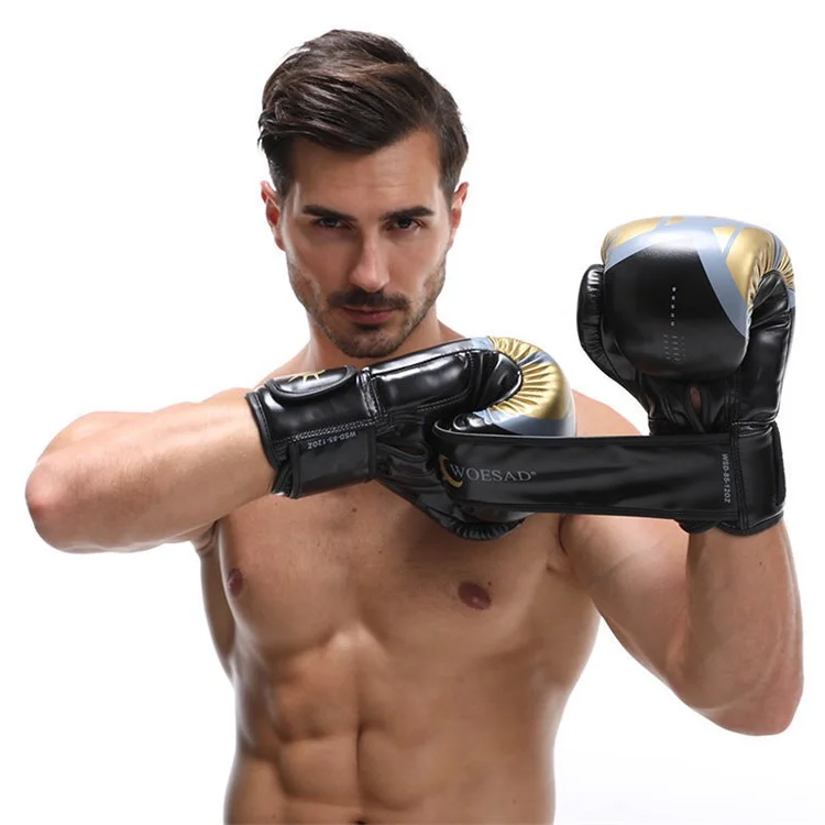Wosweir Bo0027 1 Paire 4 oz Gants de Formation de Boxe de Combat Gants Pour Les Enfants de 3 à 5 Ans - Noir / or