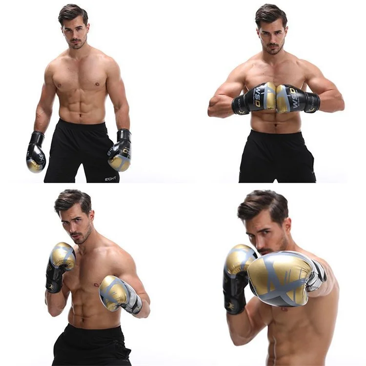 Wosweir Bo0027 1 Paire 4 oz Gants de Formation de Boxe de Combat Gants Pour Les Enfants de 3 à 5 Ans - Noir / or